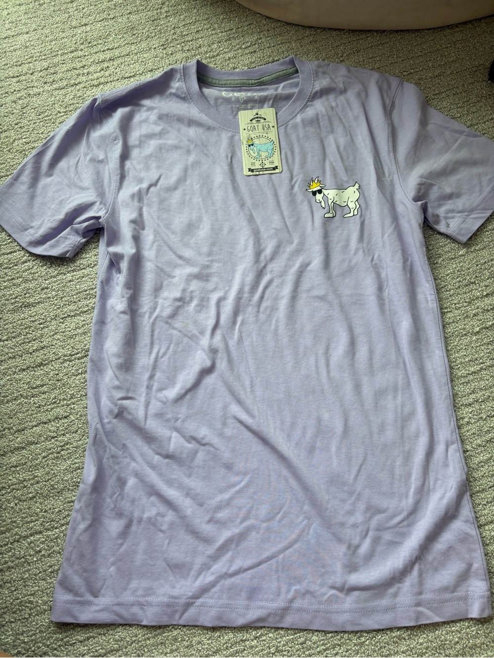 Goat USA Lilac Short Sleeve Graphic Tee